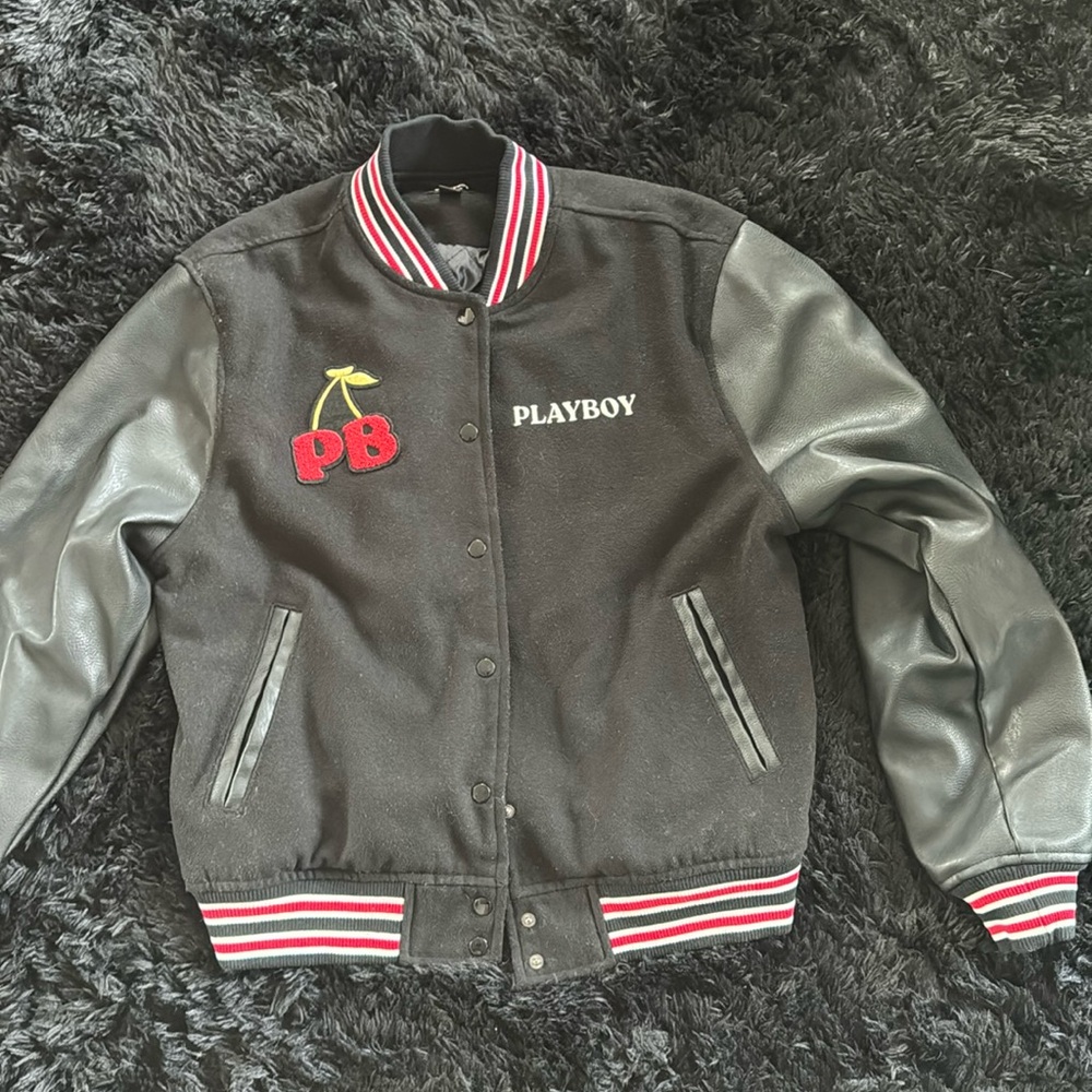 playboy love club varsity jacket